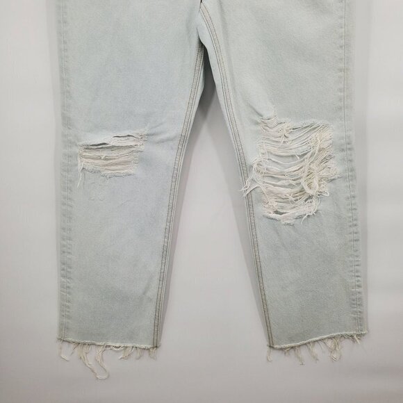 GRLFRND Denim High Rise Distressed Straight Leg Jeans Button Fly 27 Womens NWOT - Picture 4 of 14